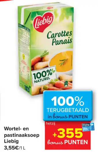 Carrefour Wortel- en pastinaaksoep Liebig aanbieding