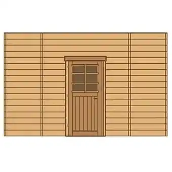 Brico Solid voorwand met enkele deur ‘S7740’ hout 390 x 245 cm aanbieding