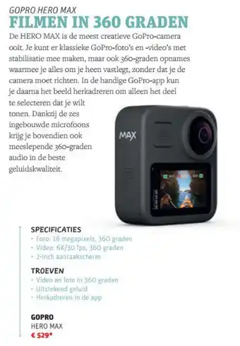 MediaMarkt GOPRO Hero Max aanbieding