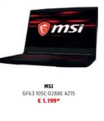 MediaMarkt MSI GF63 10SC-028NE AZ15 aanbieding
