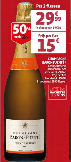 Auchan Champagne Baron Fuente aanbieding