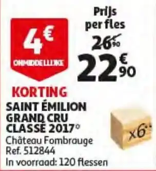 Auchan Saint Emilion Grand Cru Classe 2017 aanbieding