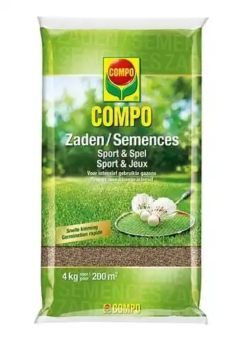 Brico Compo gazonzaad Sport & Spel 200m² 4kg aanbieding