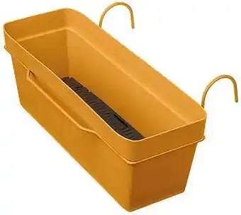 Brico Deroma plantenbak Vaso Like met waterreserve mosterd 49x28cm aanbieding