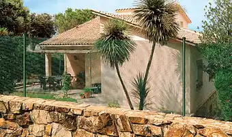 Brico Nortene kunststof afrastering Cuadranet mazen 10x10 groen 1x3m aanbieding