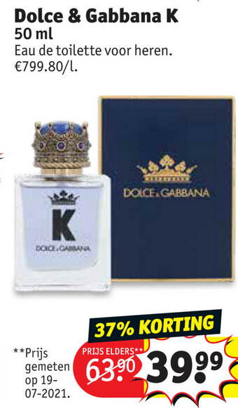 Kruidvat Dolce & Gabbana K 50ml aanbieding