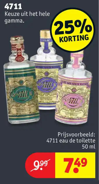 Kruidvat 4711 Eau de toilette 50ml aanbieding