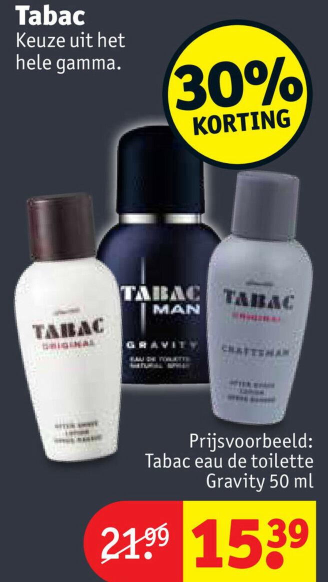 Tabac Gravity 50ml promotie bij Kruidvat