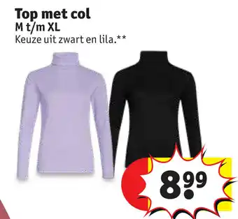 Kruidvat Top met col M t/m XL aanbieding