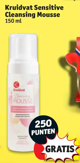 Kruidvat Kruidvat Sensitive Cleansing Mousse 150ml aanbieding