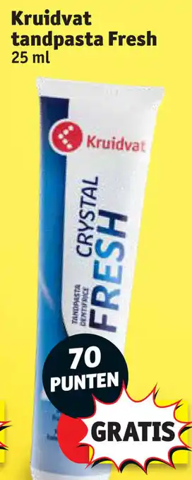 Kruidvat Kruidvat tandpasta Fresh 25ml aanbieding