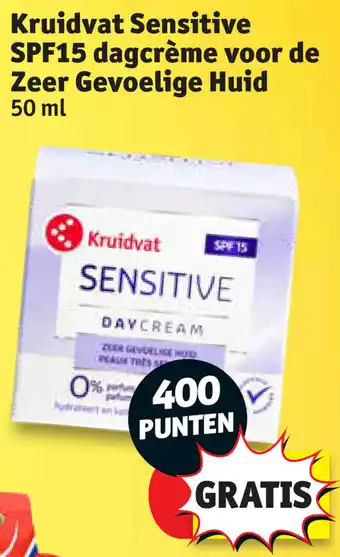 Kruidvat Kruidvat Sensitive SPG15 dagcreme voor de Zeer Gevoelige Huid 50ml aanbieding