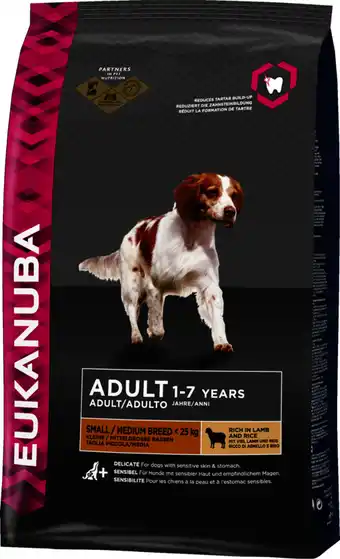 AVEVE Droogvoer voor volwassen honden van kleine en middelgrote rassen met lam en rijst aanbieding