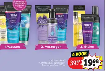 Kruidvat Frizz Ease Secret Agent Touch-Up creme 100ml aanbieding