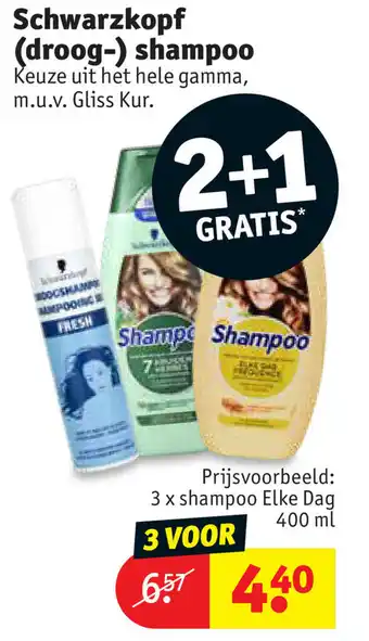 Schwarzkopf (droog-) shampoo 400ml