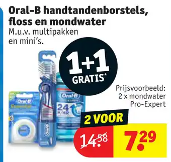 Kruidvat Oral-B Handtandenborstels, Floss en Mondwater 2 voor aanbieding