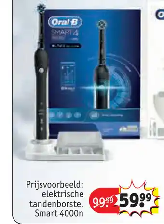 Kruidvat Prijsvoorbeeld: Elektrische Tandeborstel Smart 4000n aanbieding