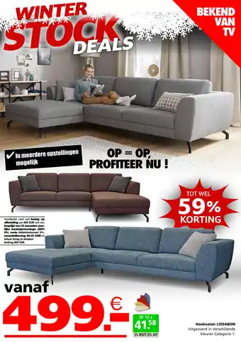 Seats and Sofas Hoeksalon LISSABON aanbieding