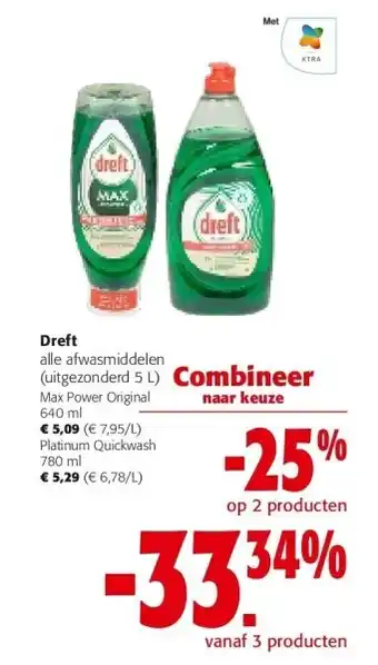 Colruyt Dreft alle afwasmiddelen aanbieding
