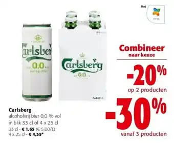 Colruyt Carlsberg alcoholvrij bier 0,0 % vol aanbieding