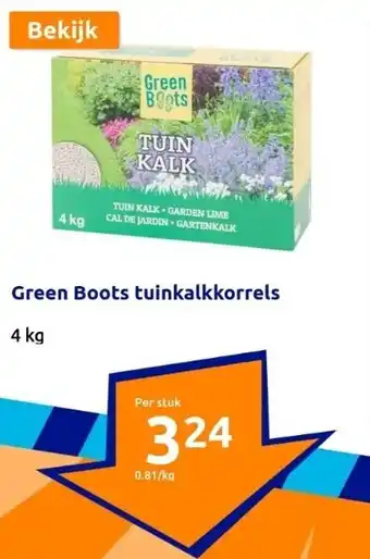 Action Green Boots tuinkalkkorrels aanbieding