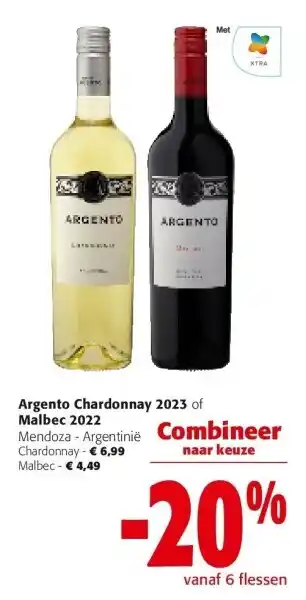 Colruyt Argento Chardonnay 2023 of Malbec 2022 aanbieding