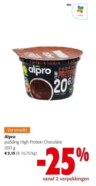 Colruyt Alpro pudding High Protein Chocolate 200 g aanbieding