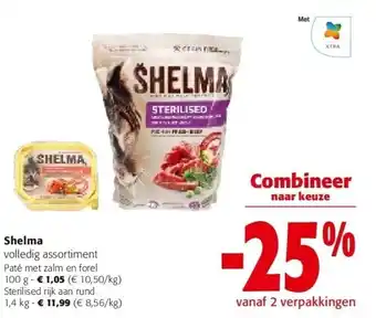 Colruyt Shelma Paté met zalm en forel 100 g aanbieding