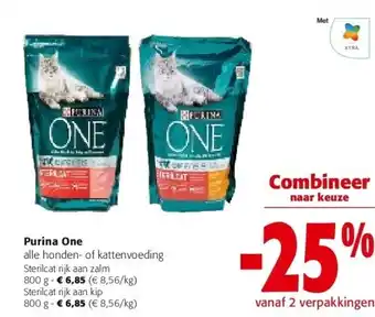 Colruyt Purina One Sterilcat rijk aan zalm 800 g aanbieding