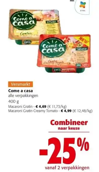 Colruyt Come a casa alle verpakkingen 400 g aanbieding
