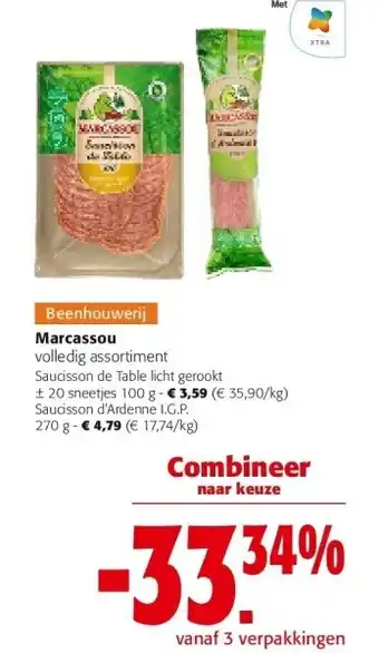 Colruyt Marcassou volledig assortiment aanbieding