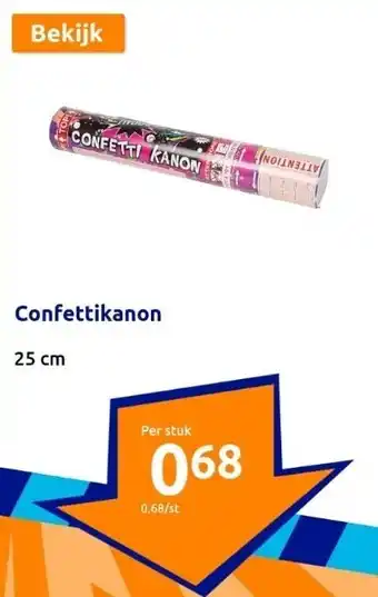 Action Confettikanon aanbieding