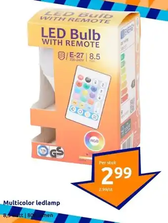 Action Multicolor ledlamp aanbieding