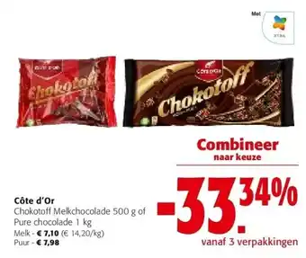 Colruyt Côte d'Or Chokotoff Melkchocolade 500 g aanbieding
