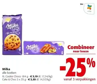 Colruyt Milka alle koeken aanbieding