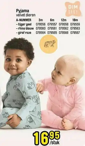 Happyland Pyjama velvet dieren aanbieding