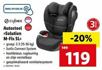 Lidl Autostoel solution m-fix sl aanbieding