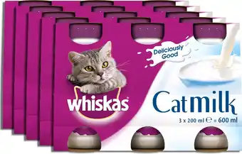 Bol.com Whiskas Kattenmelk - Kattensnoepjes - 15 flesjes x 200 ml aanbieding