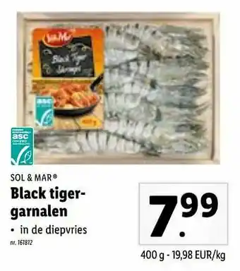 Lidl Black tigergarnalen aanbieding