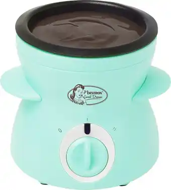 Bol.com Bestron Chocolade-Fondueset voor 2 Personen, elektrische Chocofondue incl. 10x spiesen, 10x vorken en 1x spatel, 25 Watt, kle aanbieding