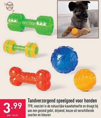ALDI Tandverzorgend speelgoed voor honden aanbieding