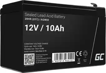 Bol.com Green Cell 12V 10Ah 10000mAh VRLA AGM accu aanbieding