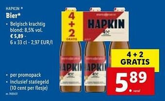 Lidl Bier belgisch krachtig blond aanbieding