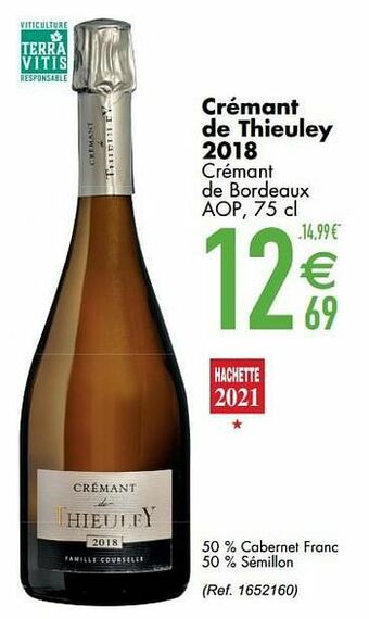 Crémant de thieuley 2018 crémant de bordeaux aop