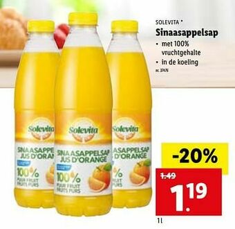 Lidl Sinaasappelsap aanbieding