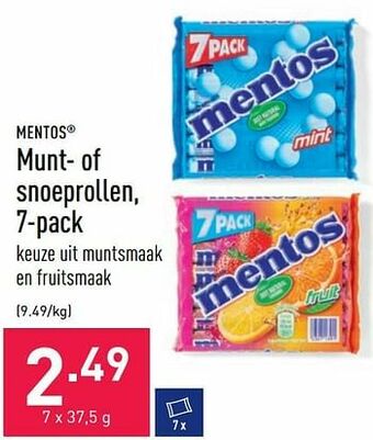 ALDI Munt- of snoeprollen aanbieding