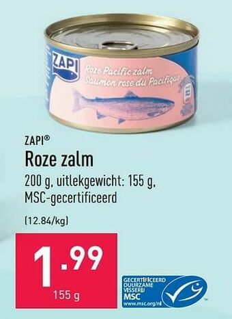 ALDI Roze zalm aanbieding