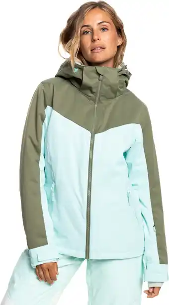 Bol.com Roxy Free Jet Block Technisch Ski jas voor Dames Maat S Appelblauwzeegroen aanbieding