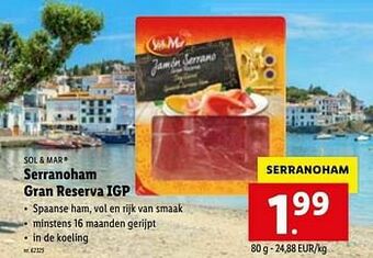 Lidl Serranoham gran reserva igp aanbieding