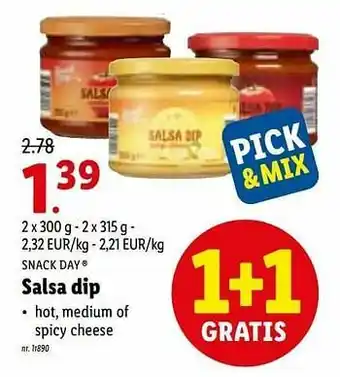 Lidl Salsa dip aanbieding
